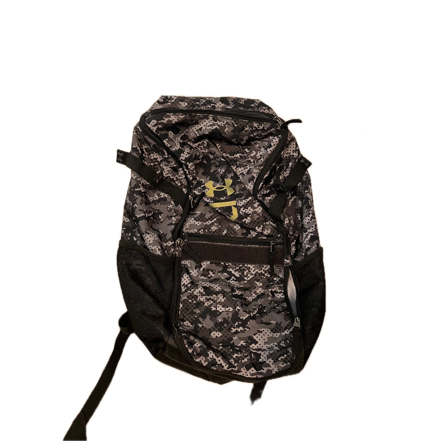 Mochila Under Armour Hustle Camuflaje Gris - Gamebag