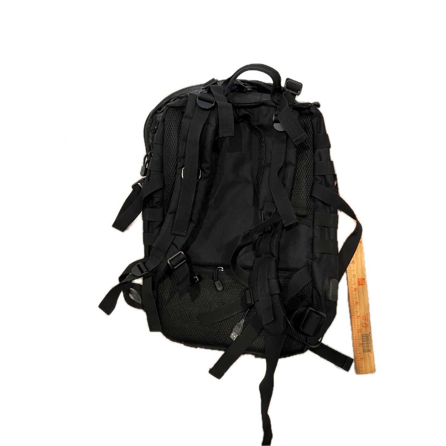 Generic Black Canvas Tactical Backpack
