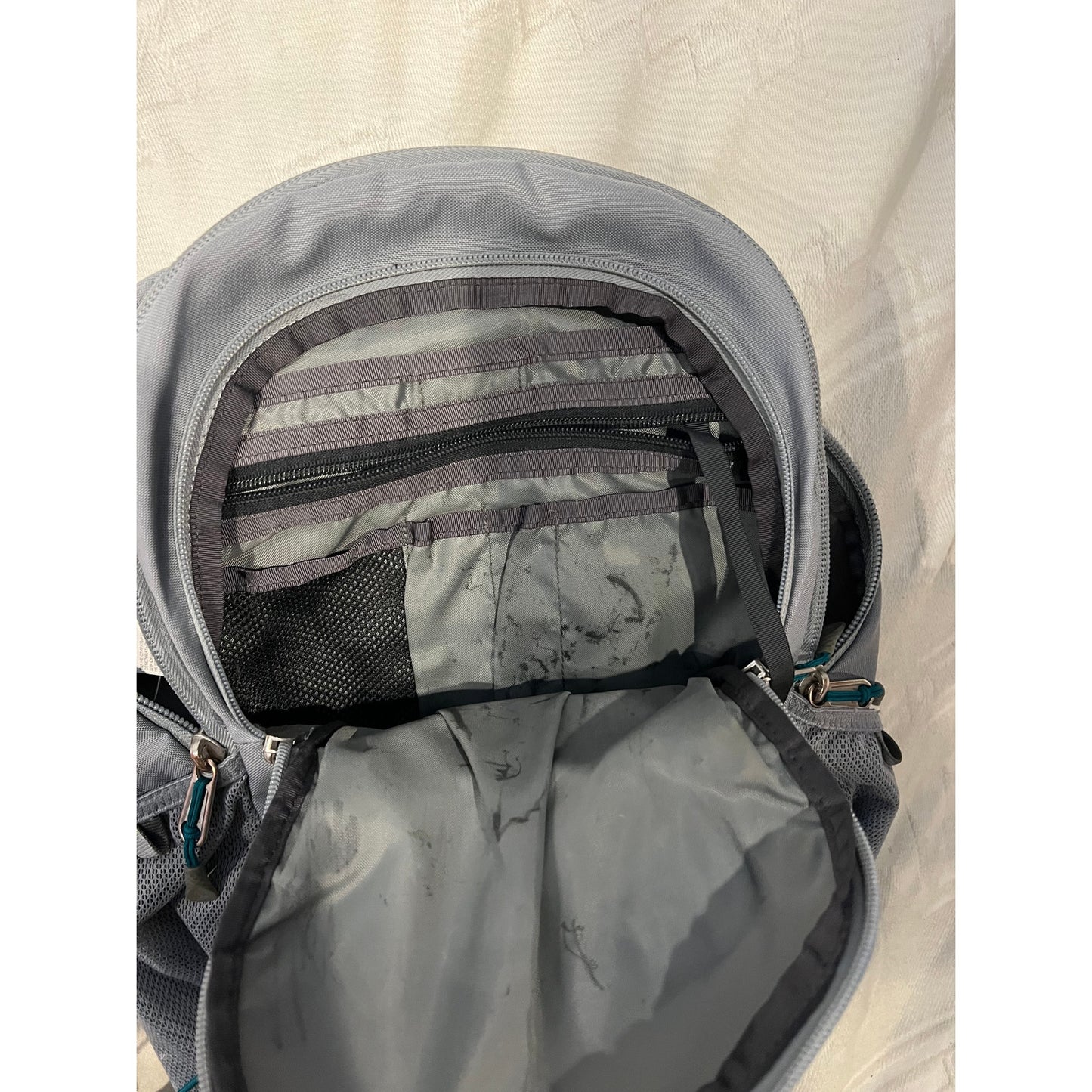 The North Face Jester Creme Green Gray Backpack