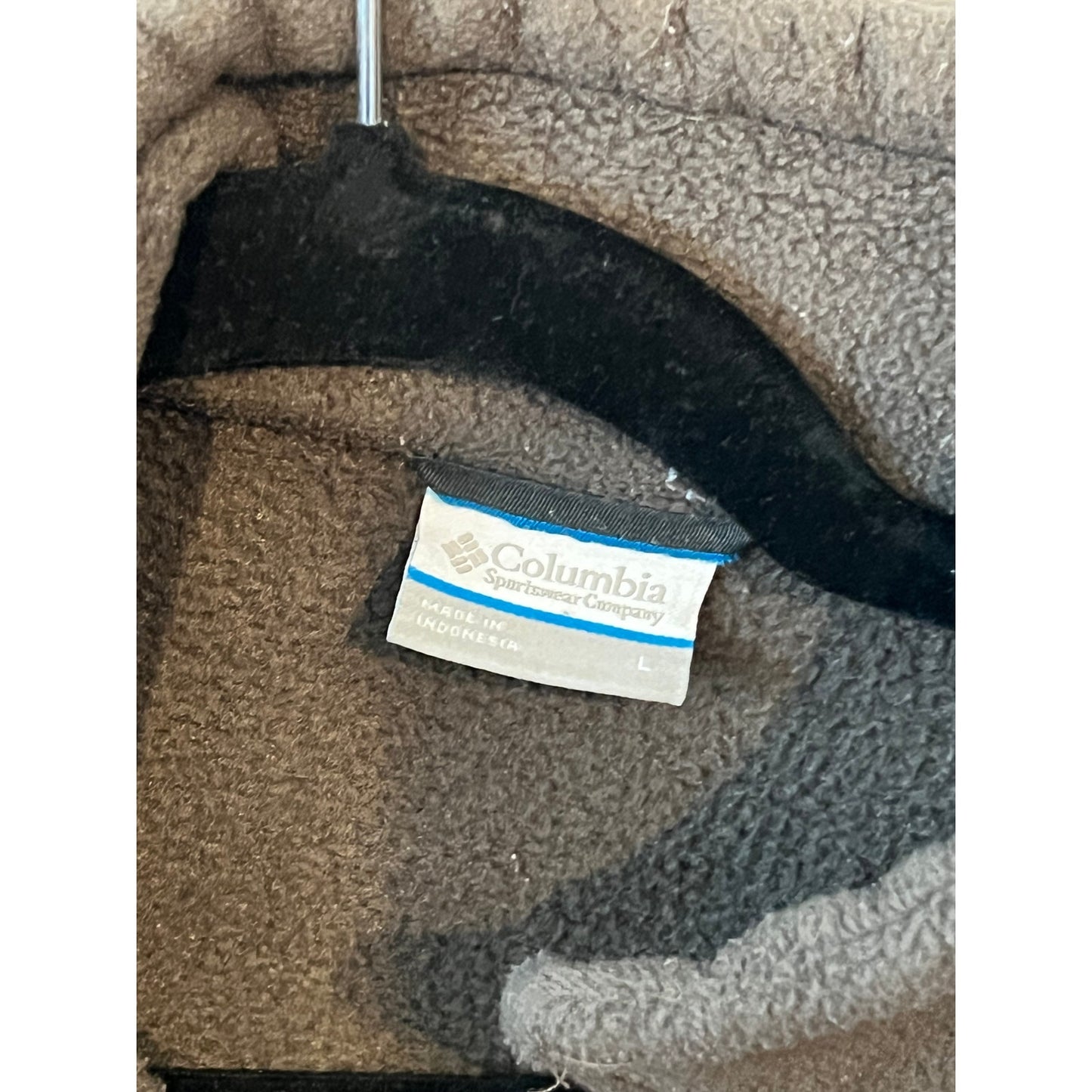 Columbia ZIp Up Black Fleece Mens L