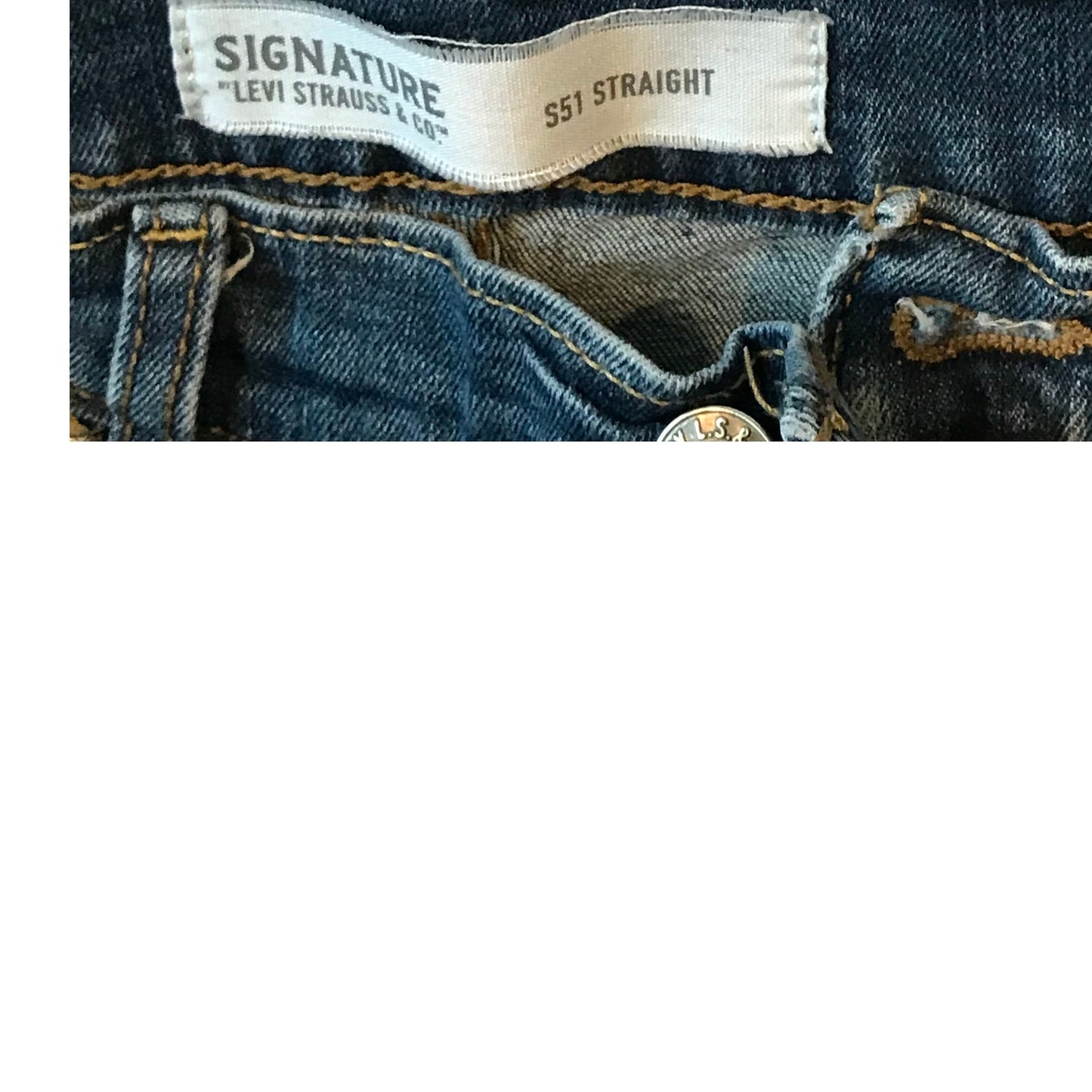 Signature by Levi's S51 Straight Jeans Mens 38x32