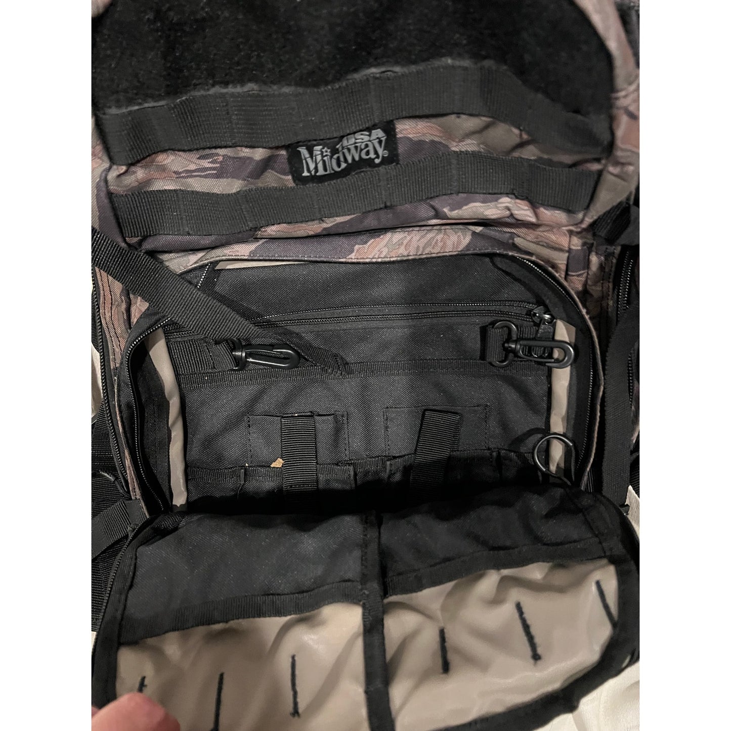 Generic Green Black Camo Tactical Backpack 36L