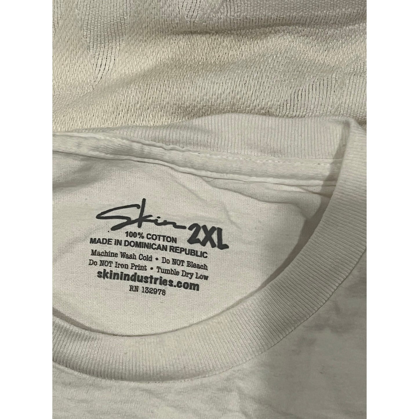 Skin Industries White T-Shirt Mens 2XL
