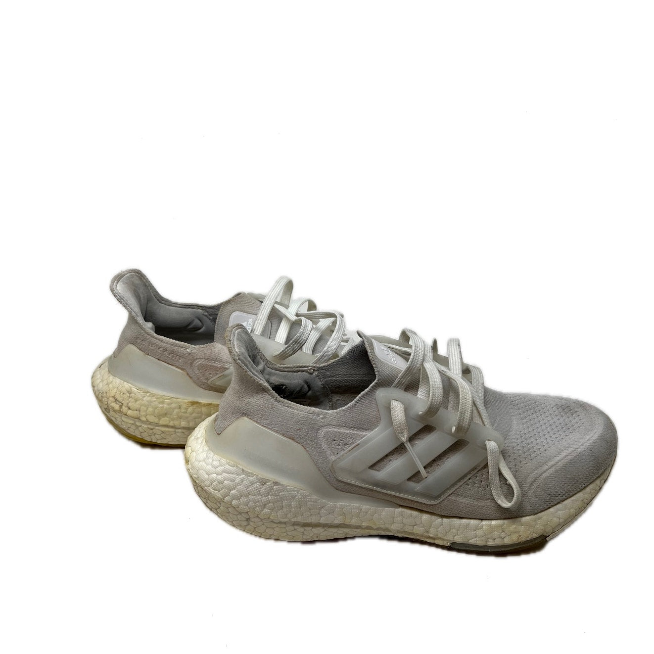 adidas Ultra Boost 21 Triple White Sneakers Mens 8.5