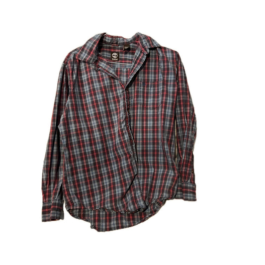 TImberland Checked Long Sleeve Button Down Shirt Womans Lar