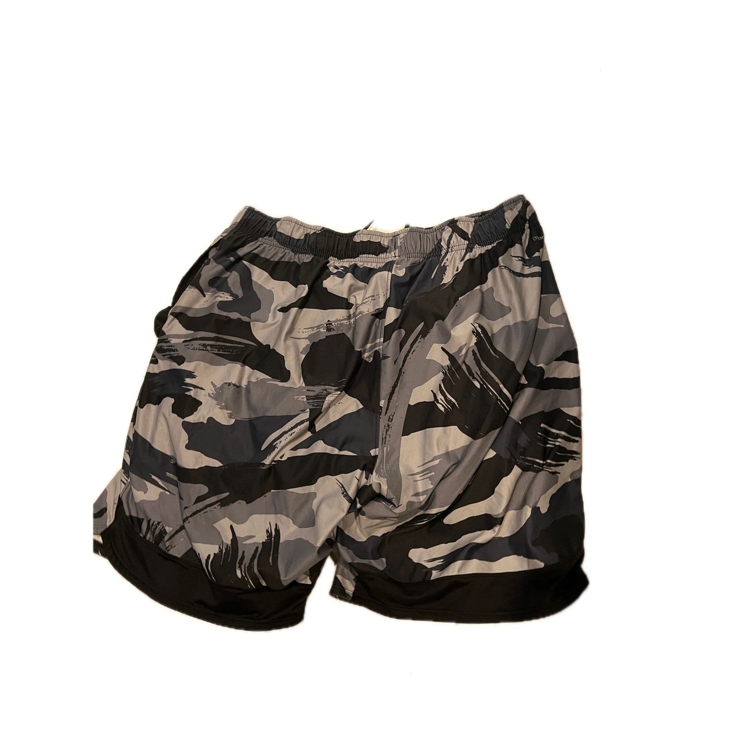 Athletic Works Gray Black Camo Training Shorts Size L 36-38