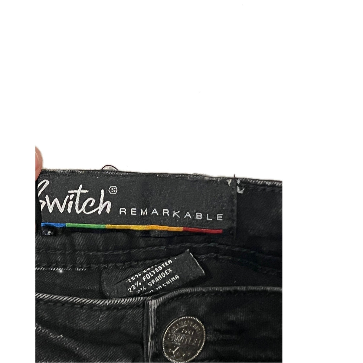 Switch Remarkable Slim Taper Black Jeans 36x34