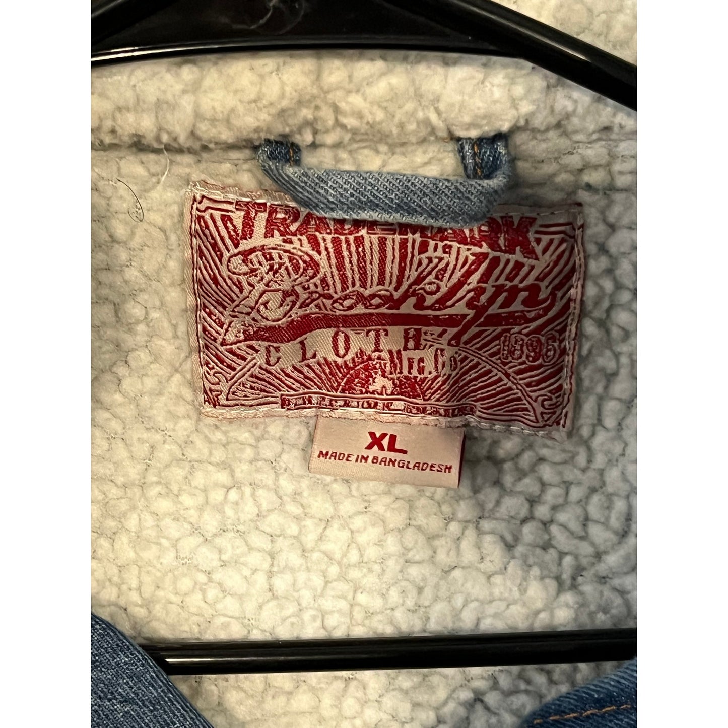 Brooklyn Cloth Co Insulated Jean Denim Jacket Hoodie Mens XL