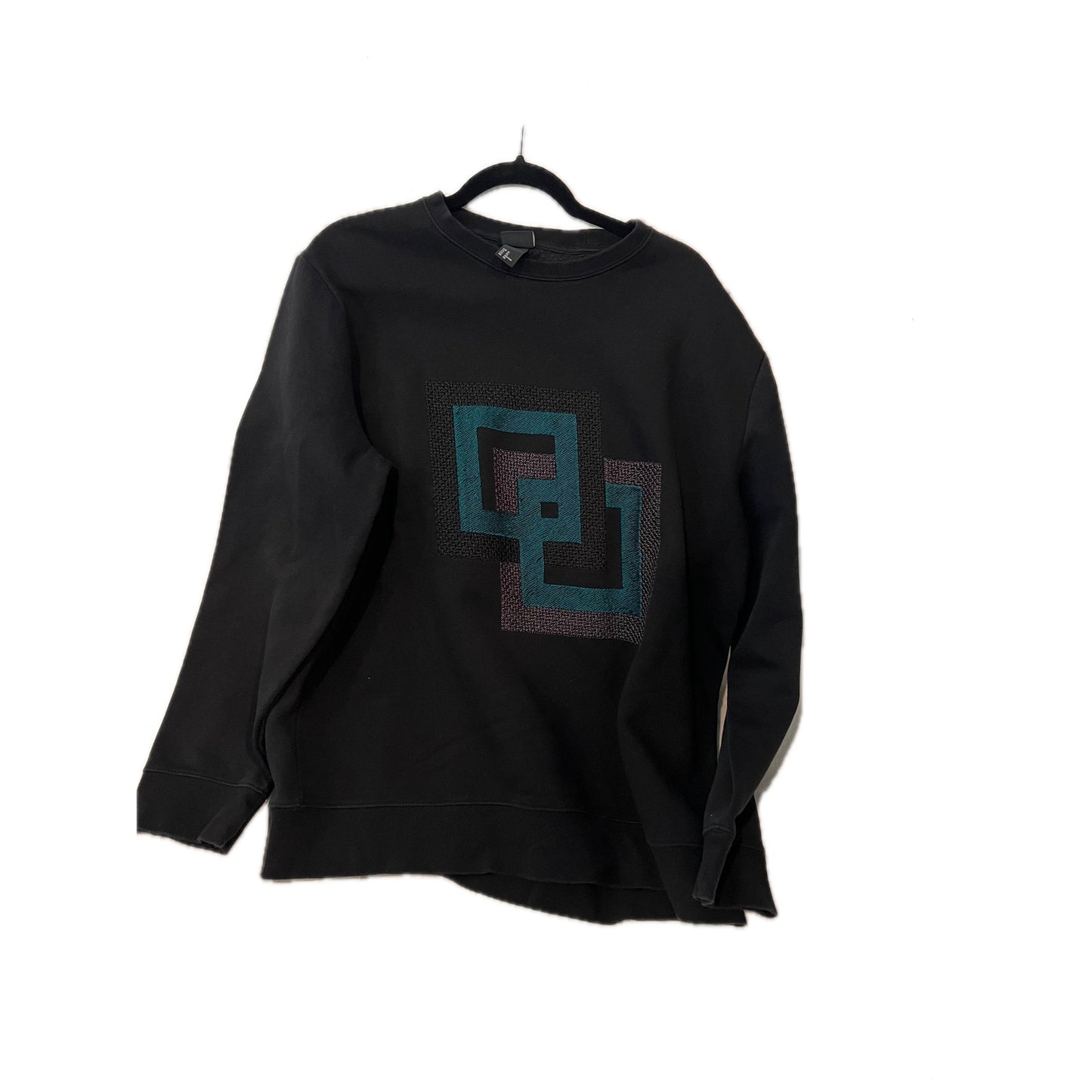 H&M OU Men's Crewneck Sweatshirt - Black - Size XL