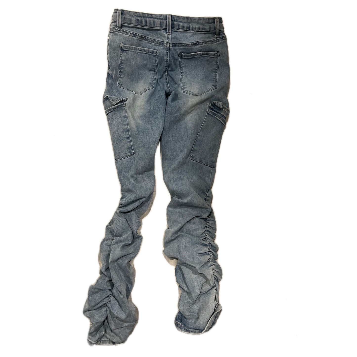 Refuge Stonewash Jeans Largos Fruncidos Unisex 26x33