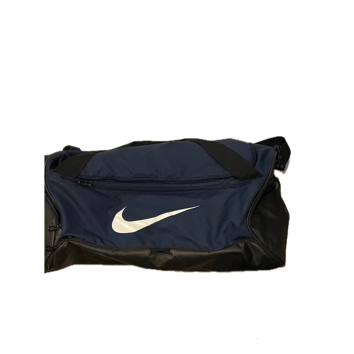 Nike Brasilia 9.5 Blue Black Medium 60L Duffel Gym Bag