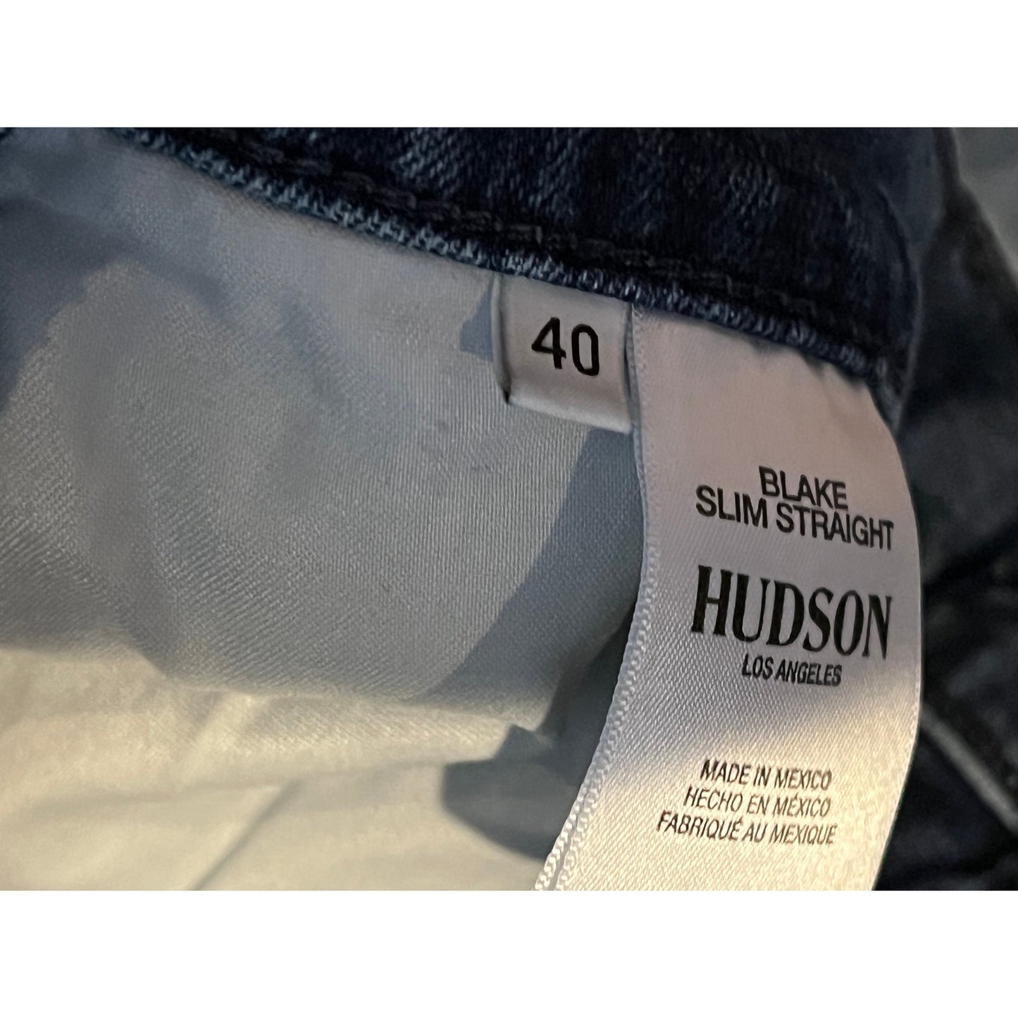Hudson Blake Jeans corte recto delgado para hombre 40x33