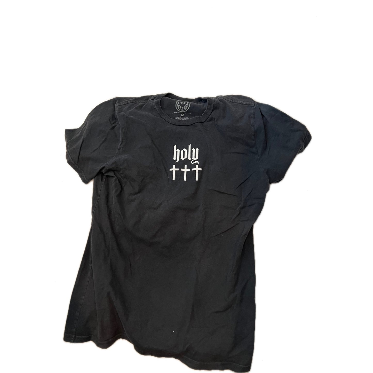 CULA Psaumes 23:4 T-shirt noir homme M