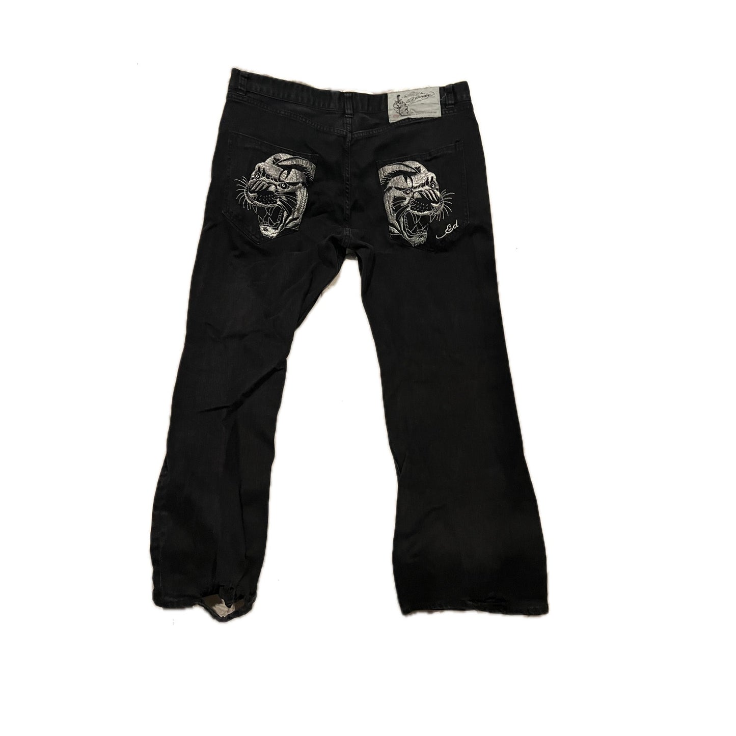 Ed Hardy Black Jeans Mens 42x34