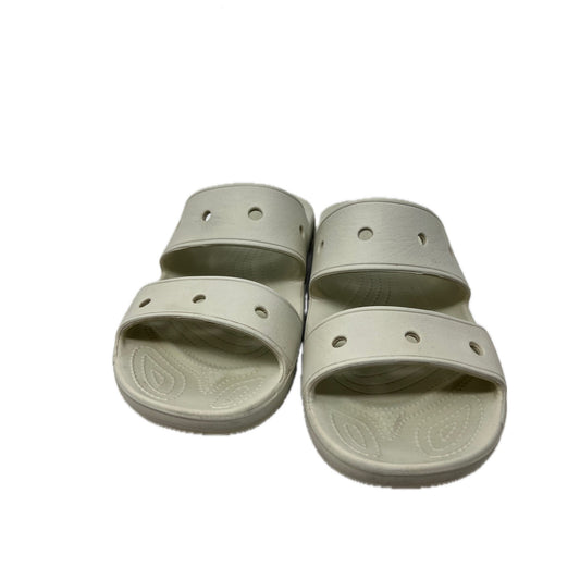 Iconic Crocs Classic Sandals White Comfort Two Strap Mens 10