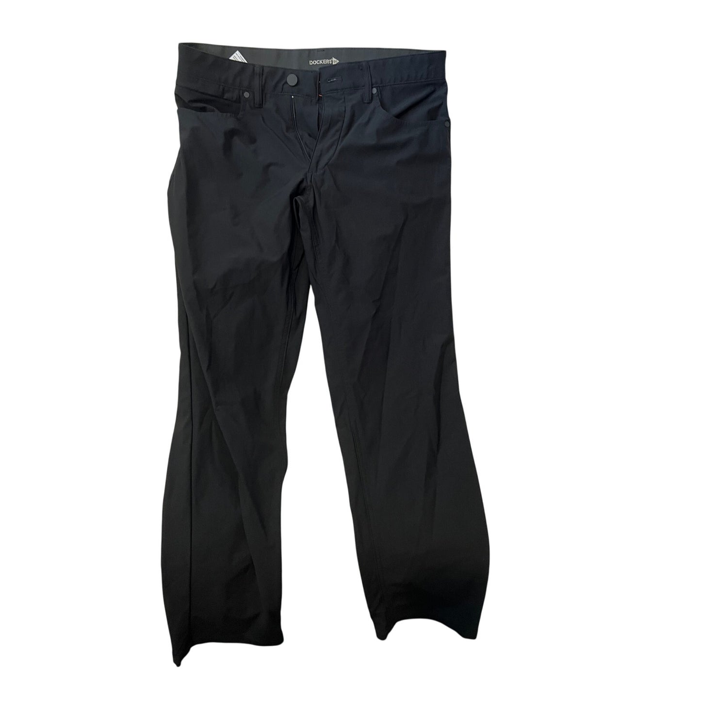 Pantalon Chino Coupe Droite Homme Dockers Go Noir Devant Plat 32x34