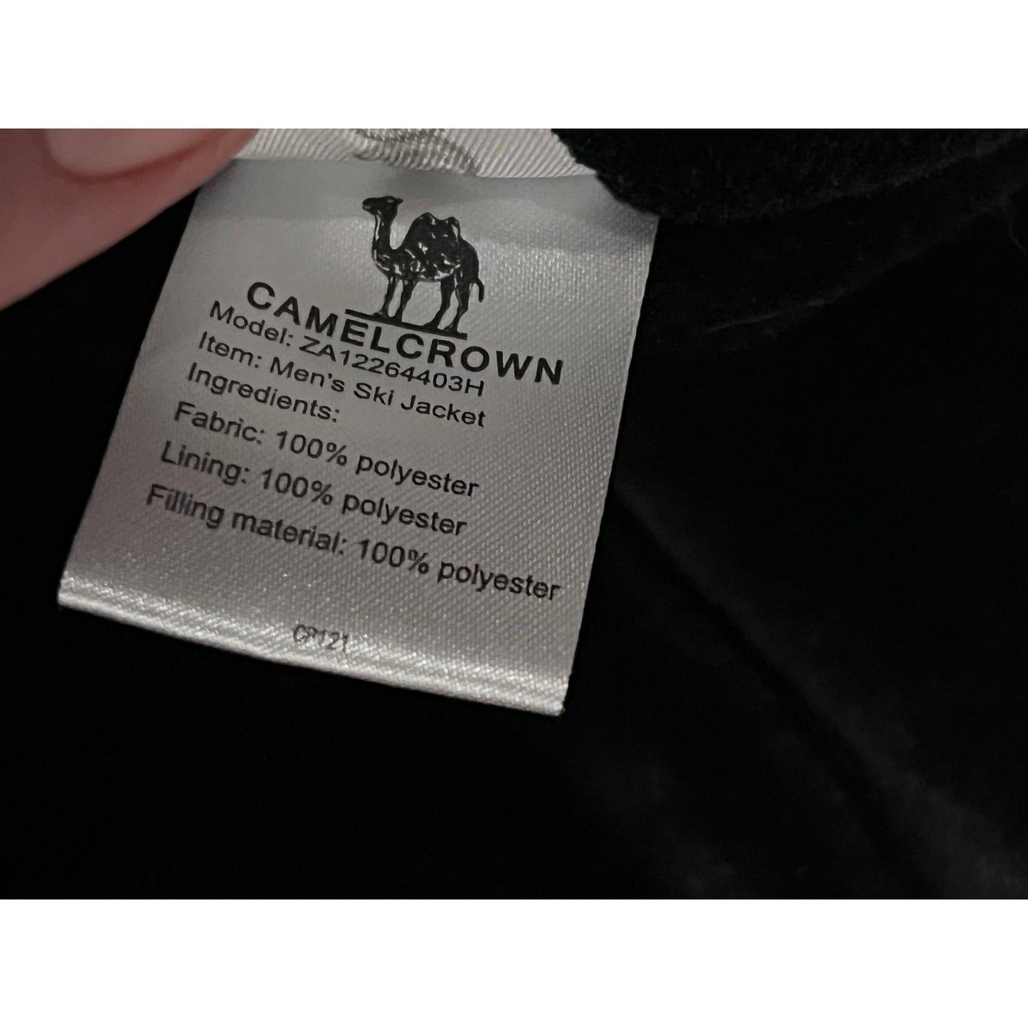 Camel Crown Winter Black Ski Jacket Mens Medium