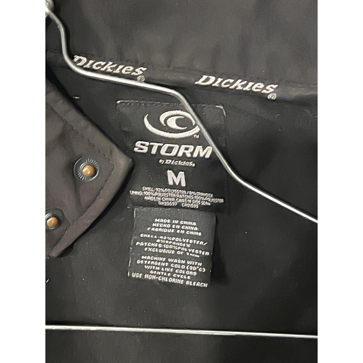 Storm By Dickies Full Zip Workwear Black Jacket Mens Medium