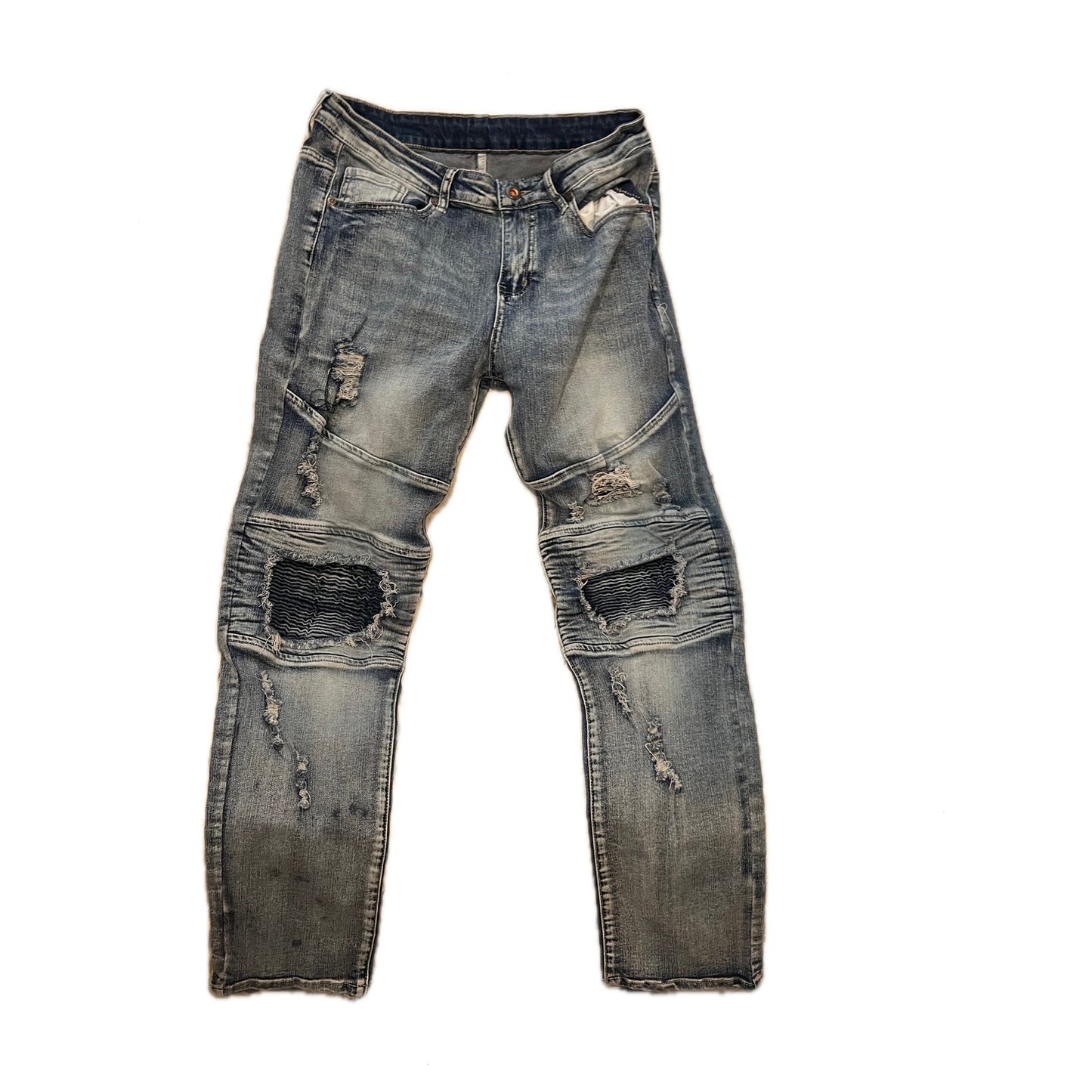 Jean délavé déchiré streetwear homme 32x28
