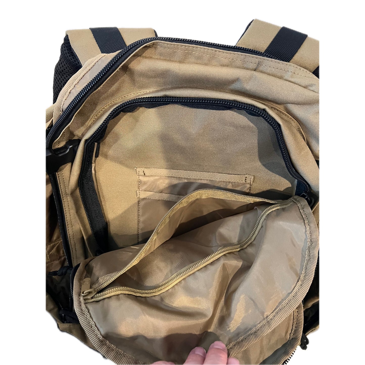 Highland Outdoor Tactical Tan Black Canvas Backpack XL