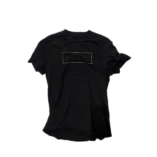 Guess Raised Logo Black T-Shirt Mens M