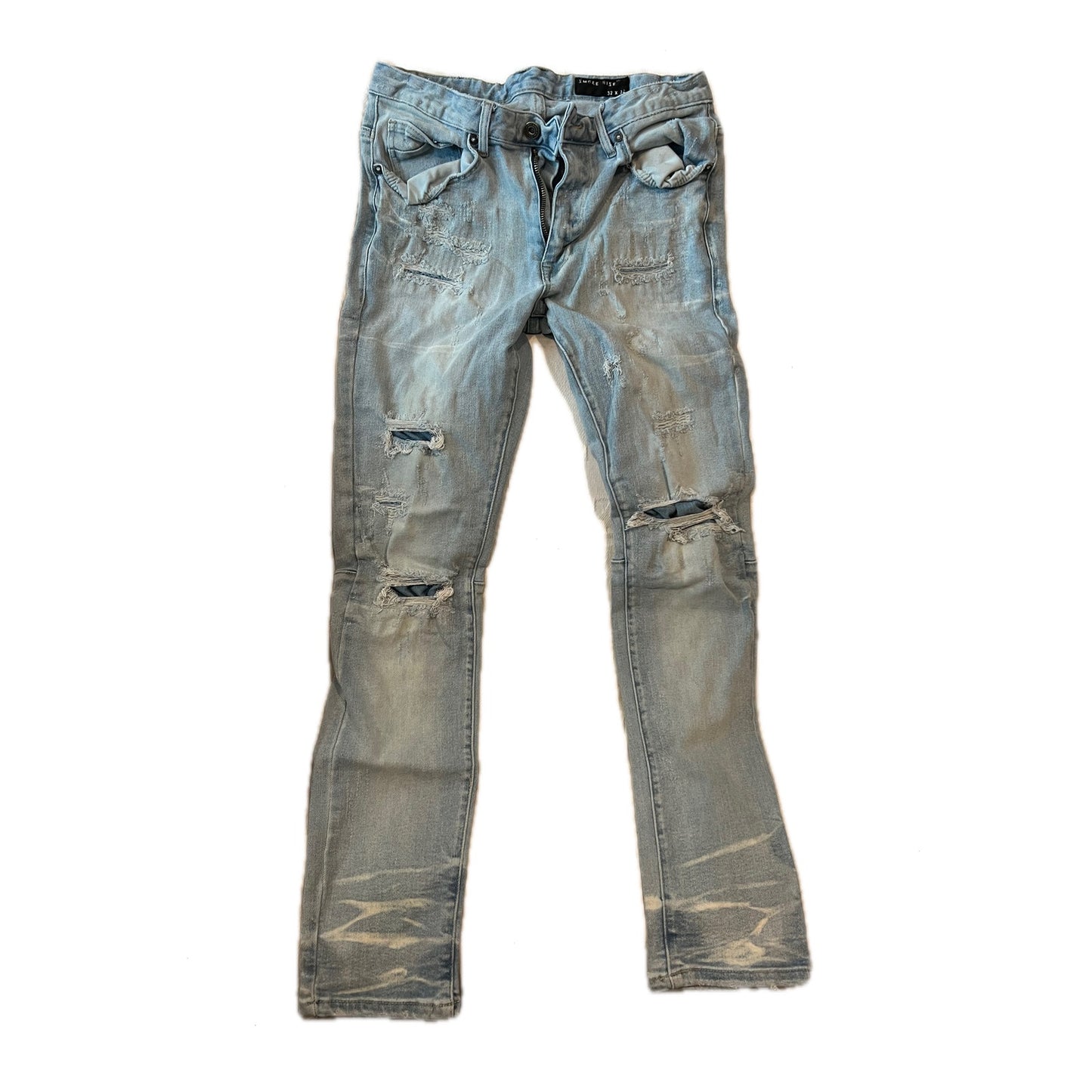 Smoke Rise Slim Straight Distressed Jeans Mens 32x32