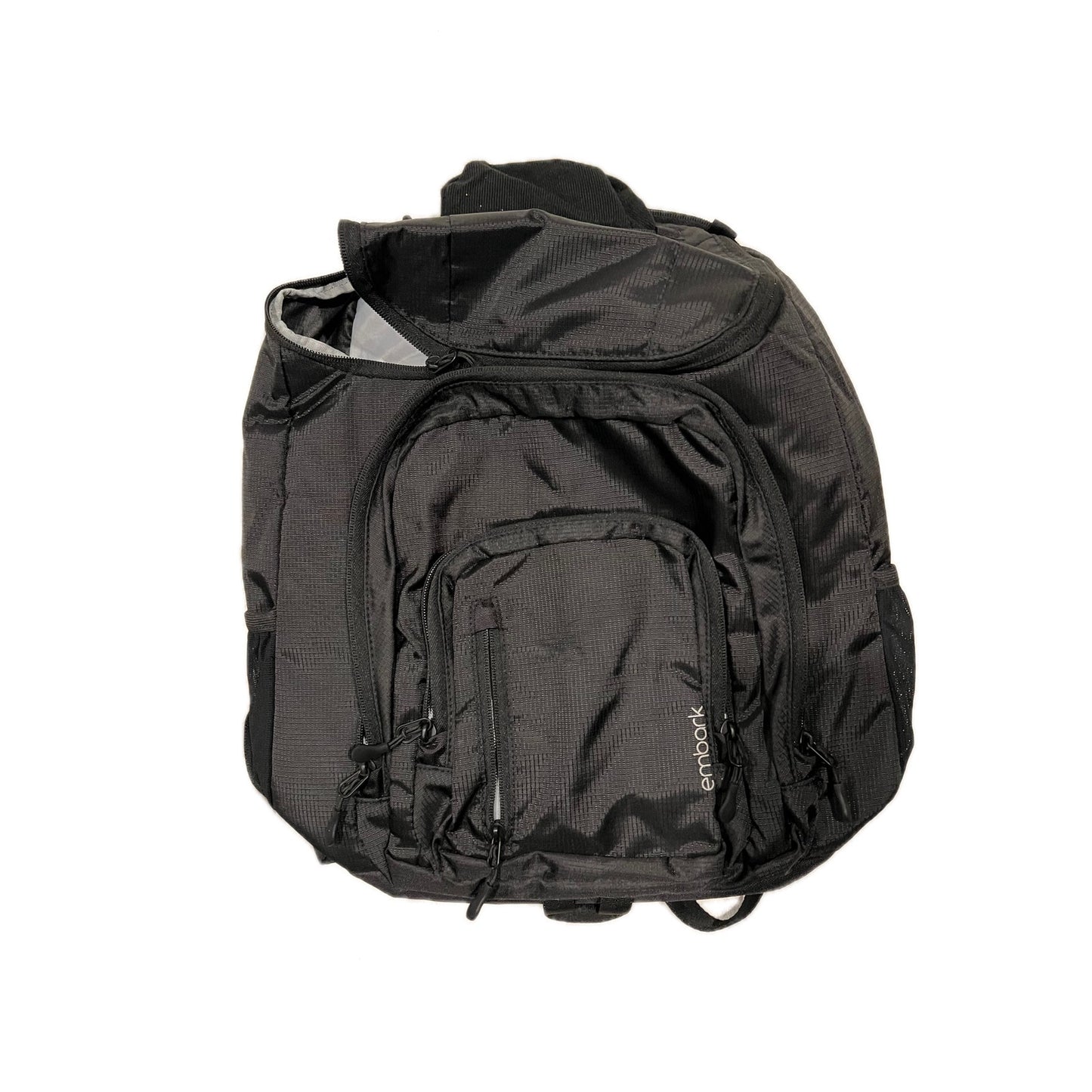 Embark Black Top Loading Backpack