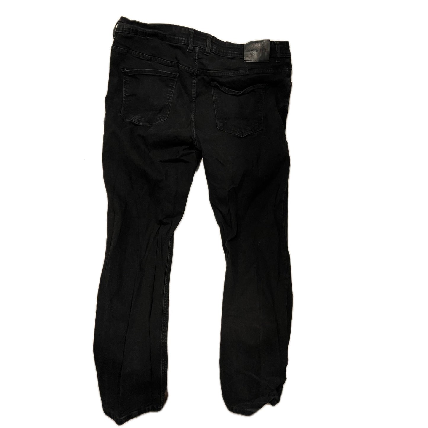 Steves Jeans Vaqueros Negros de Hombre 42x32