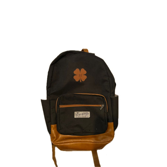 Mochila Lucky Brand negra de piel sintética 25L