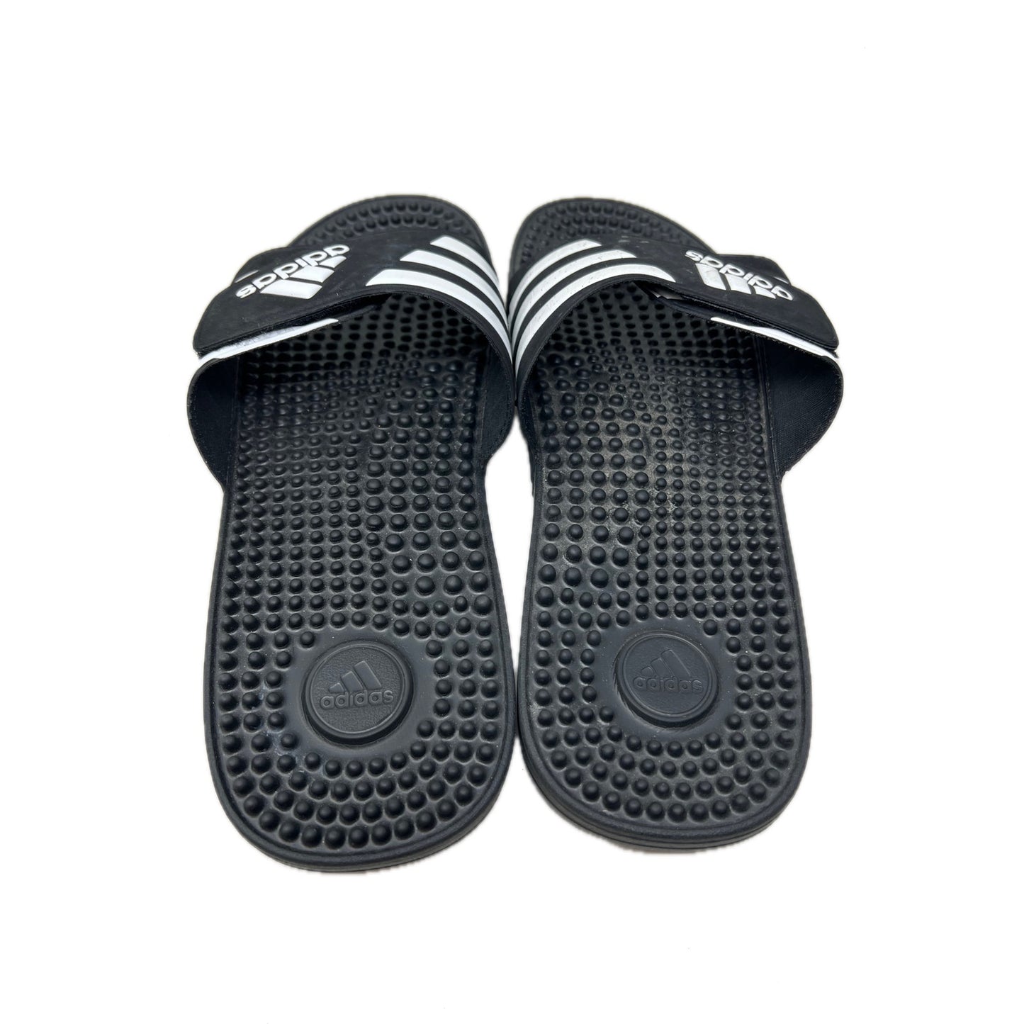 adidas Adissage Slides Black White Mens 13