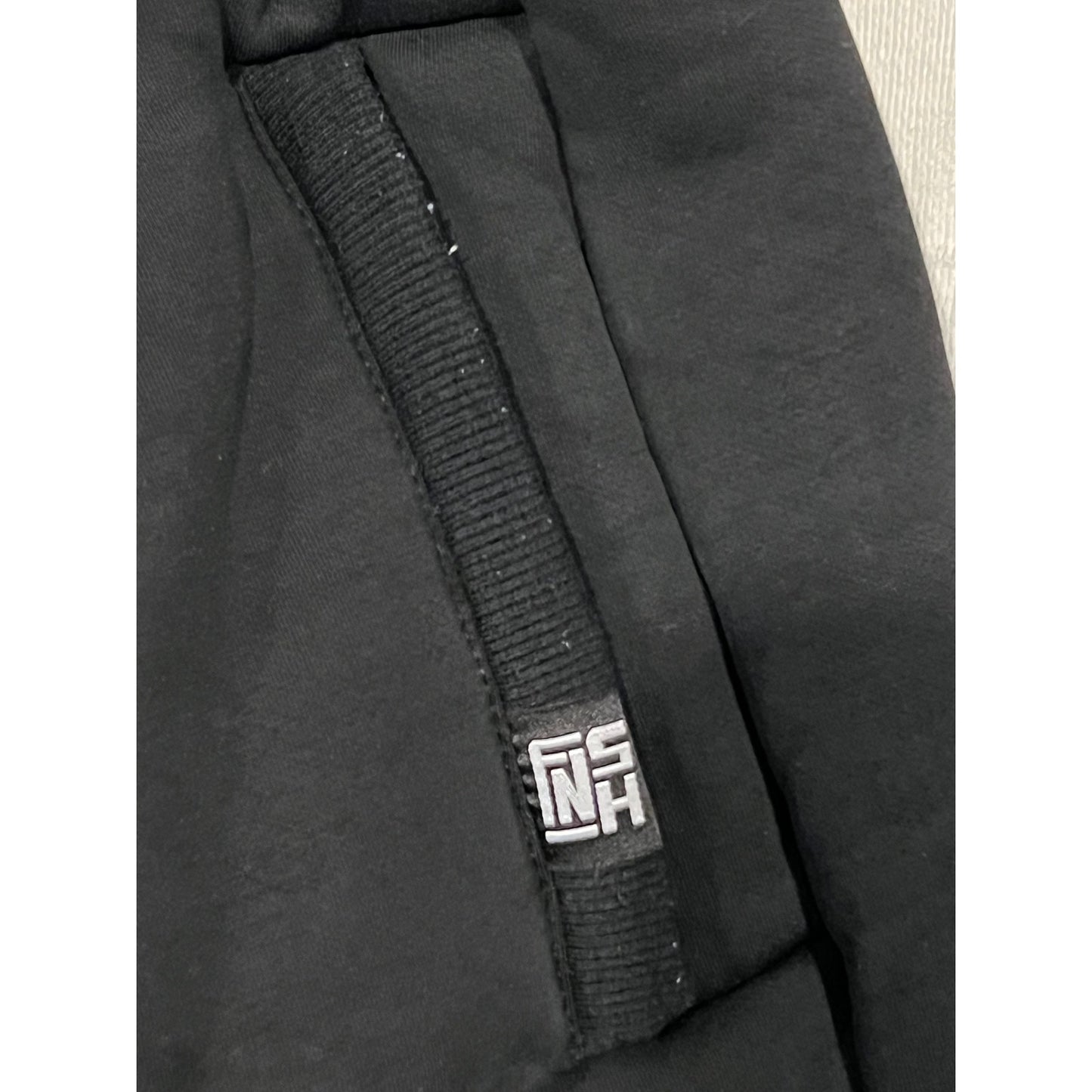 FNSH Pantalones de chándal con forro polar Sherpa negros para hombre, talla XL
