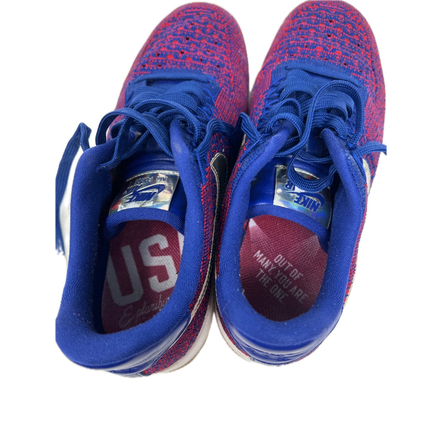 Nike Air Force 1 Low Flyknit USA Purple Blue Womans 7