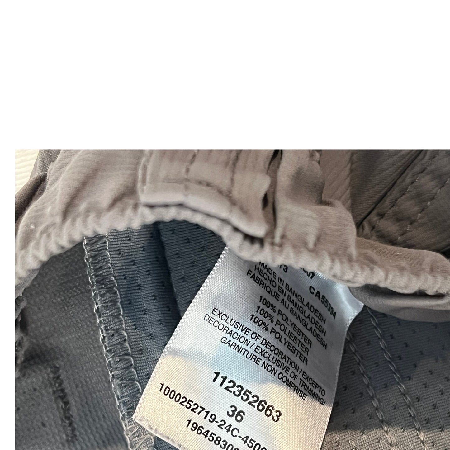 Wrangler Gray Nylon Poly Flat Front Shorts W: 36