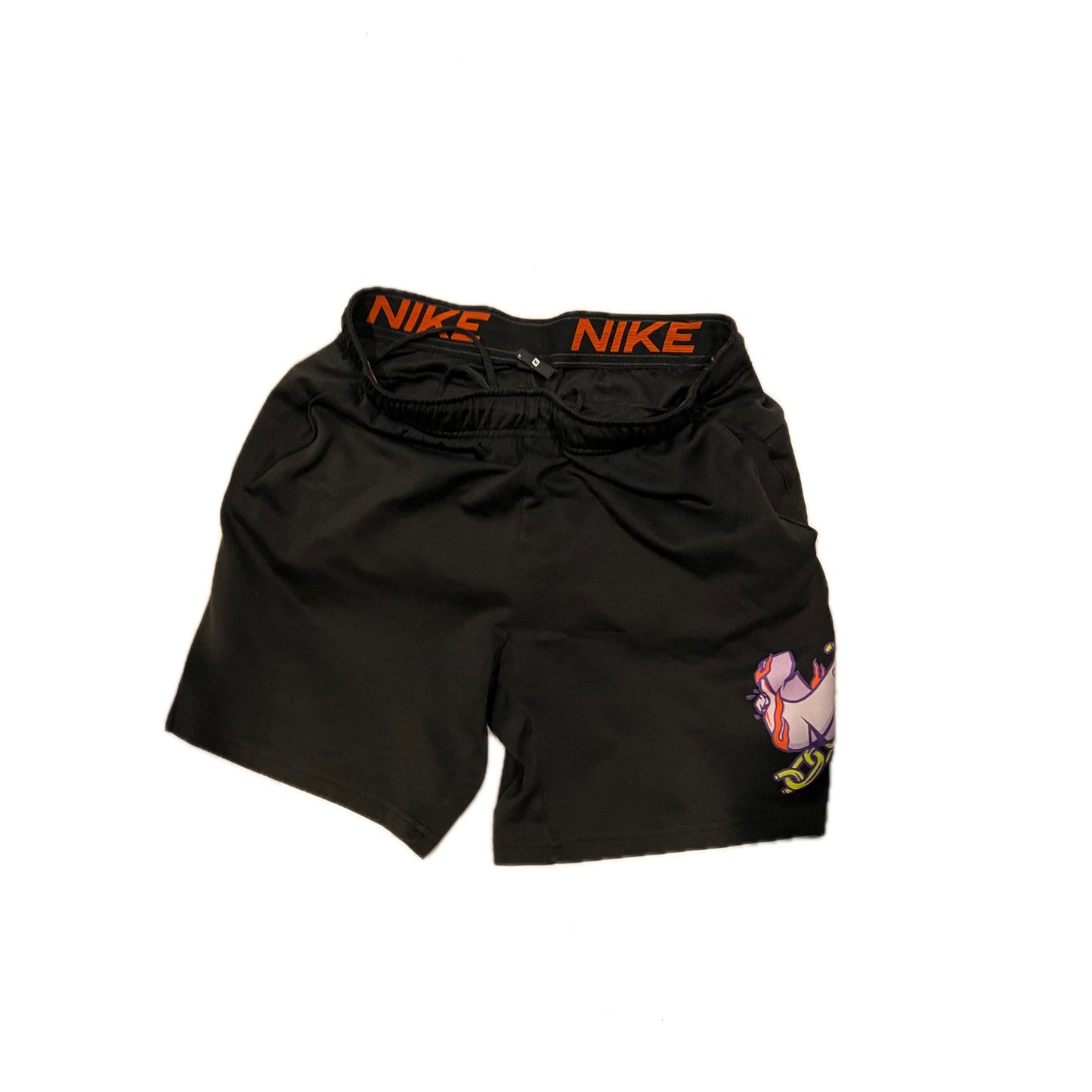 Nike Dri Fit Black Training Shorts Mens Med Pink Chain Logo