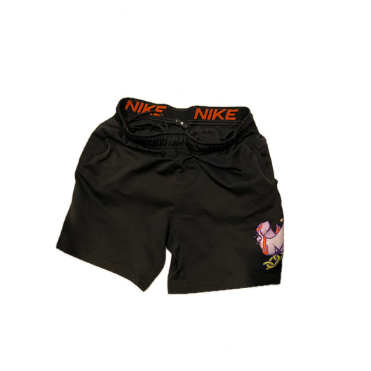 Nike Dri Fit Black Training Shorts Mens Med Pink Chain Logo