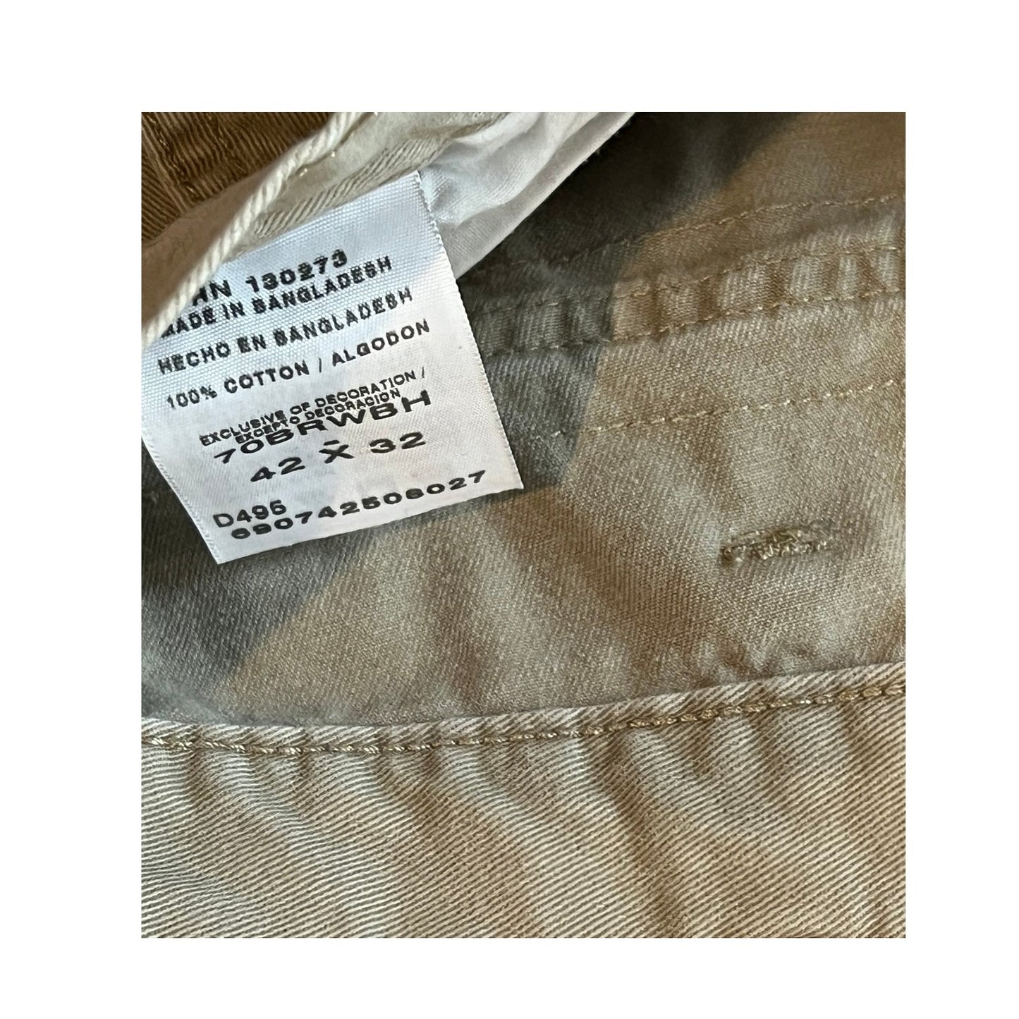 Wrangler Workwear Cargo Tan Jeans Mens 42x32