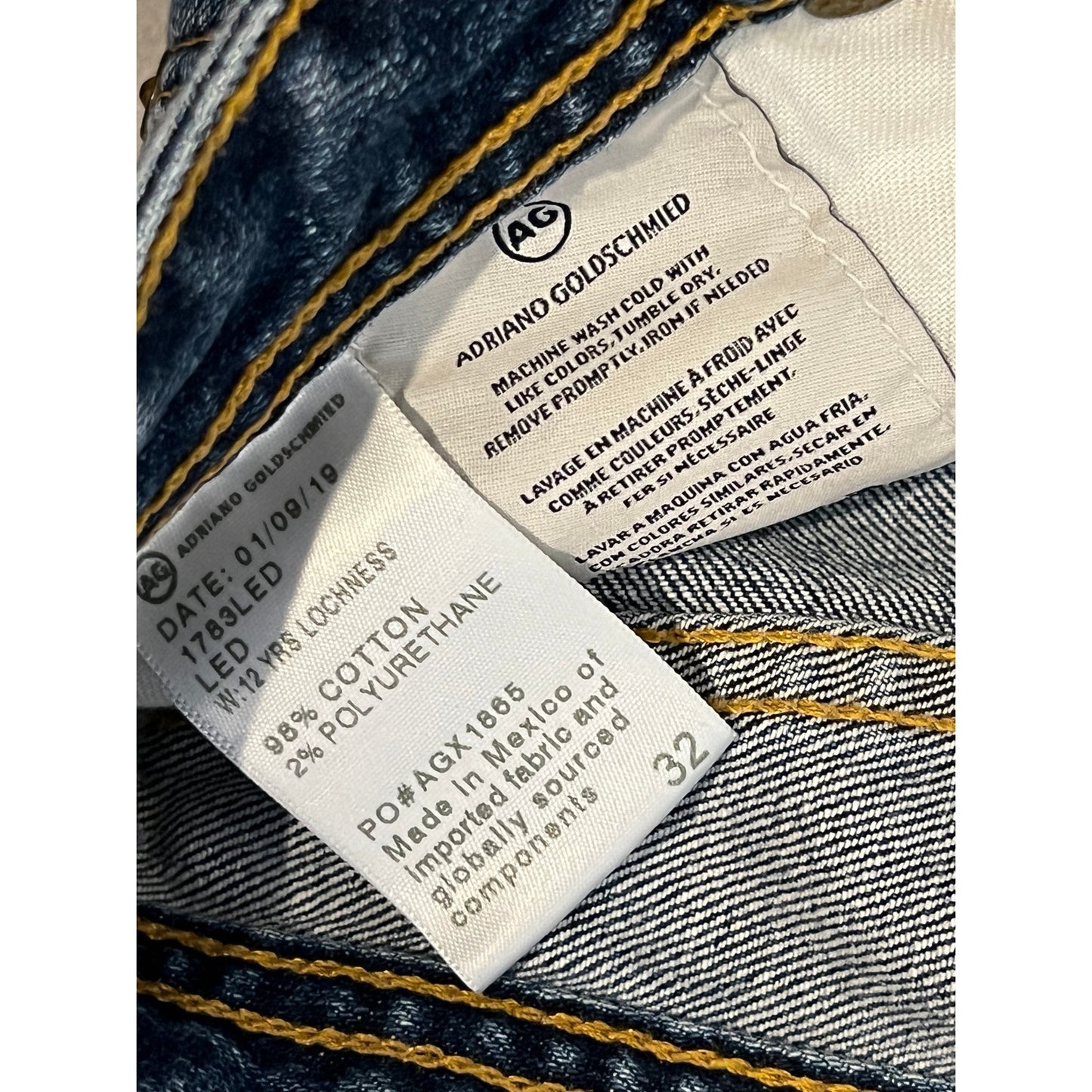 Adriano Goldschmied ag-ed lochness Jeans Mens 32x32