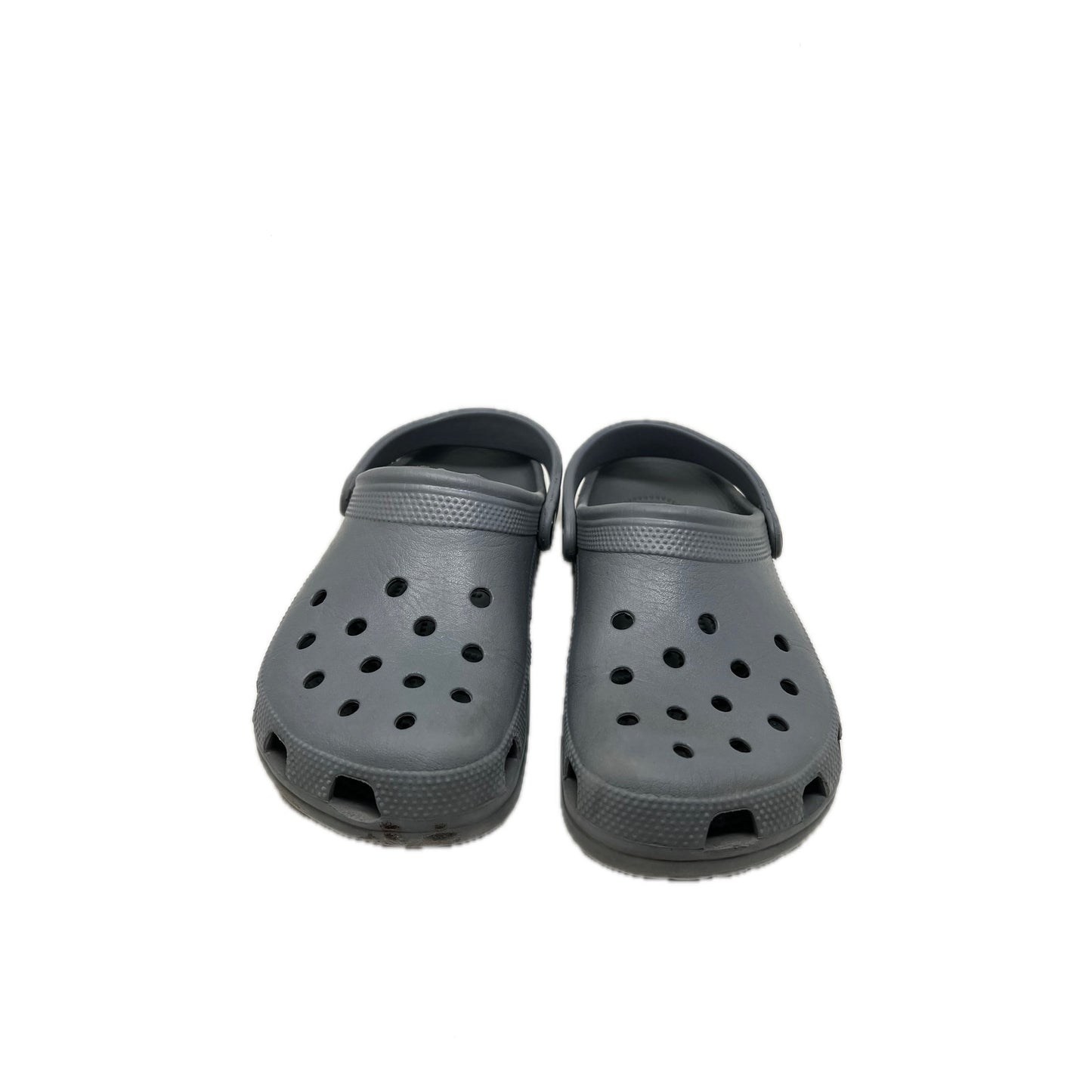 Crocs Charcoal Gray Slides Clogs Men's 6 Womans 8