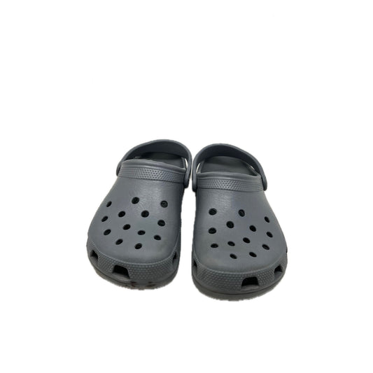 Crocs Charcoal Gray Slides Clogs Men's 6 Womans 8
