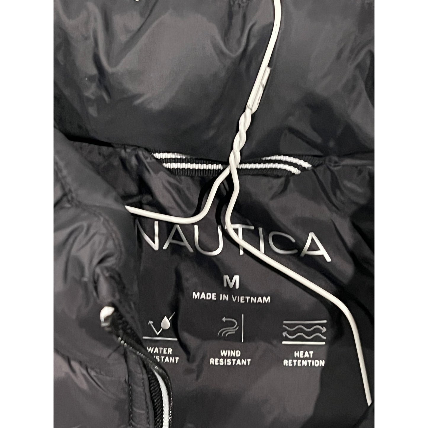 Nautica Black Crushable Packable Light Jacket Mens M