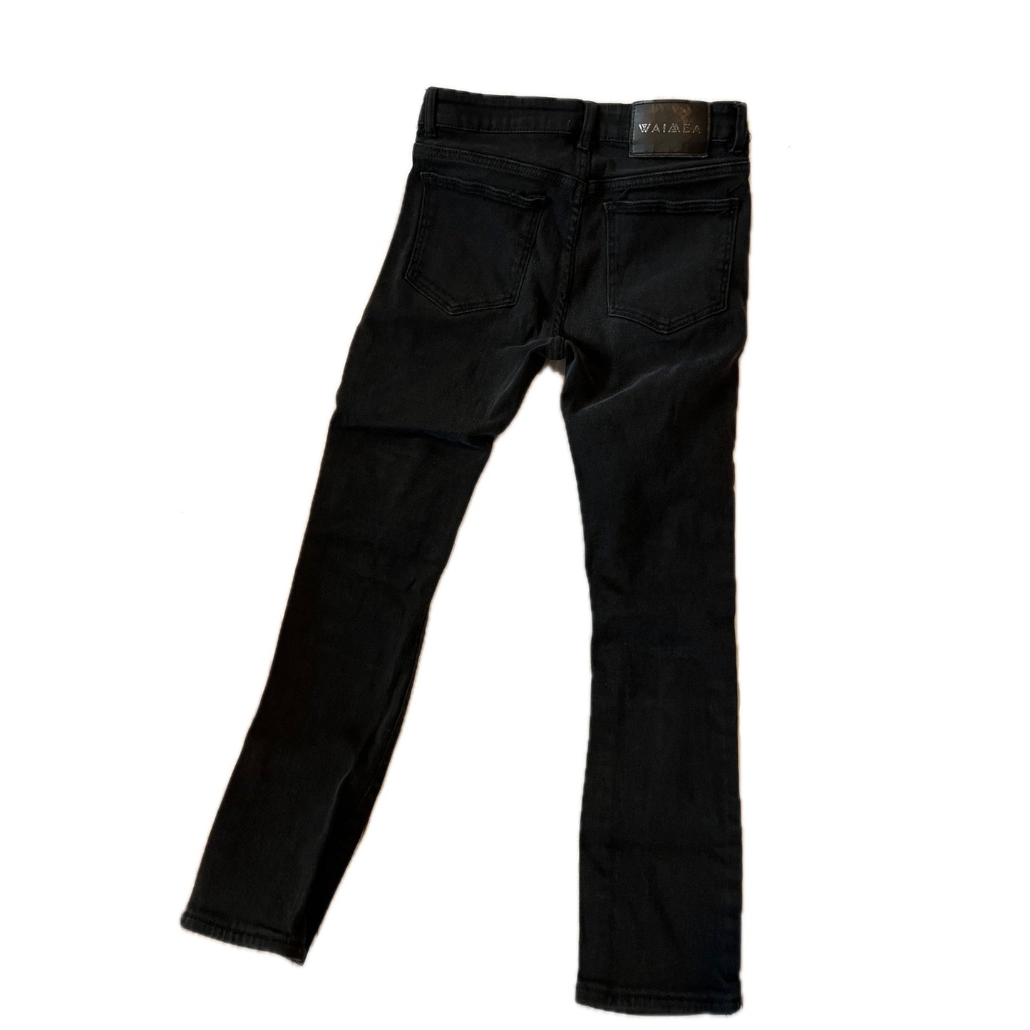 Waimea Skinny Fit Streetwear Black Jeans Mens 30x30