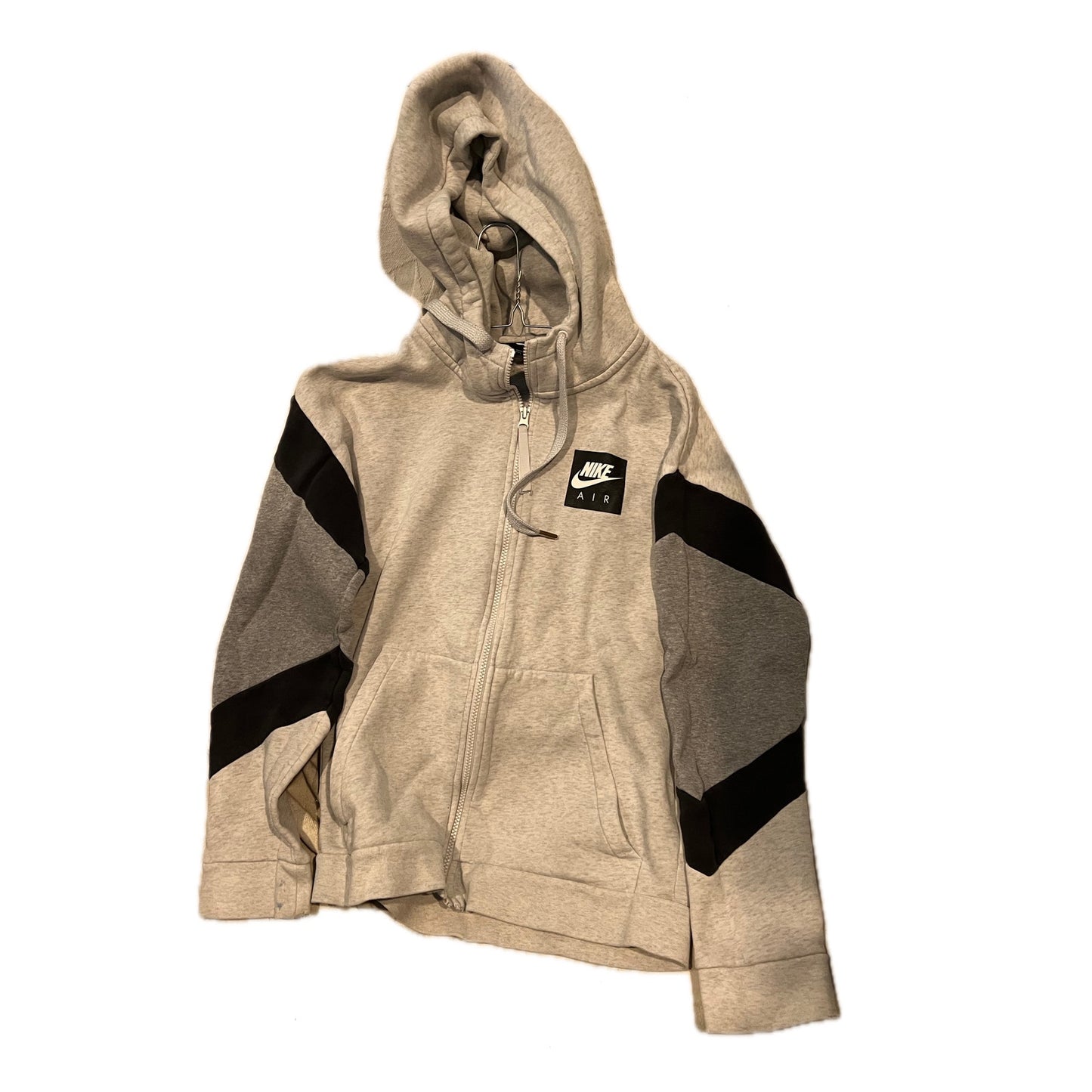 Nike Gray Black Full Zip Up Hoodie Mens Small