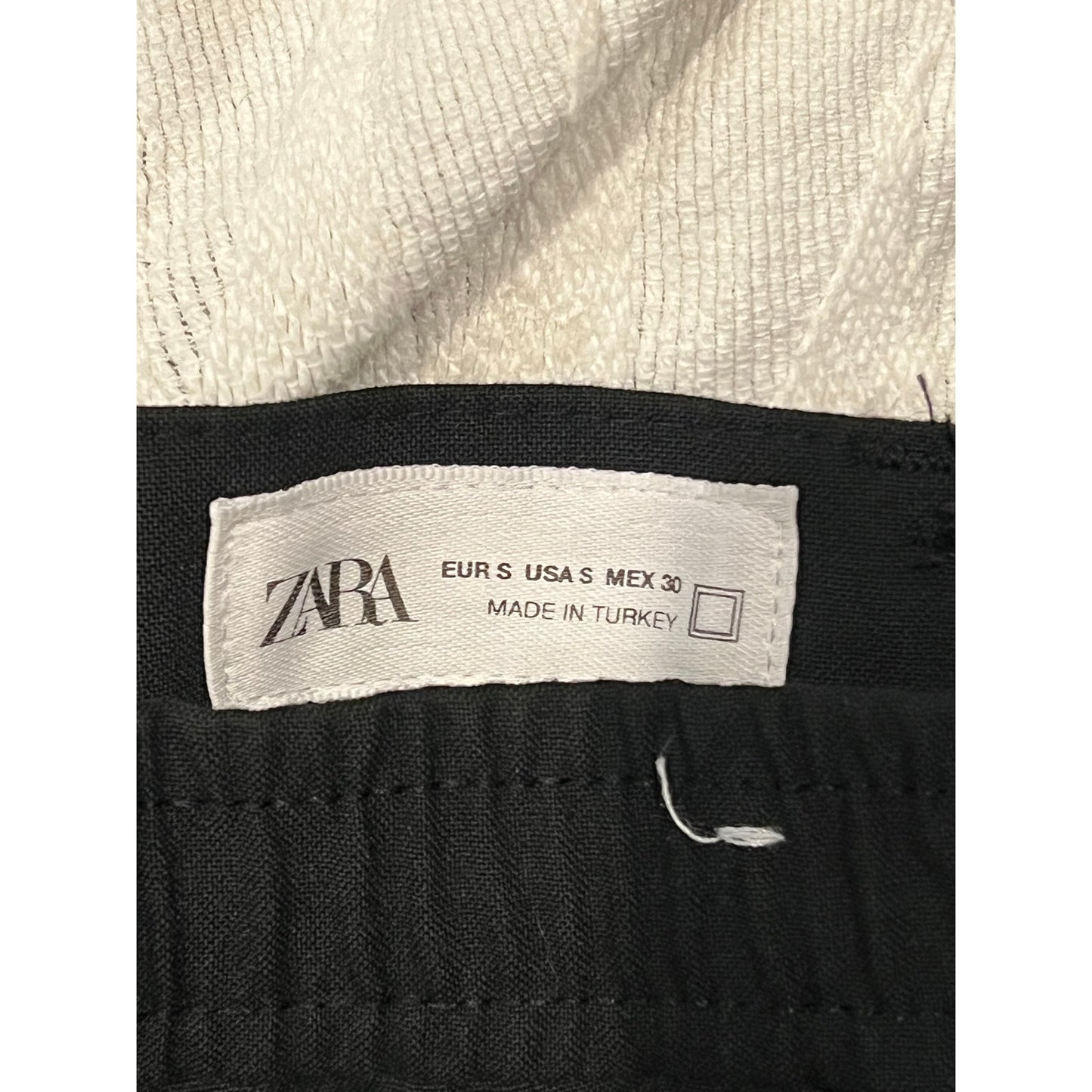 Zara Pantalon Décontracté Noir Unisexe Petite Taille 28x26