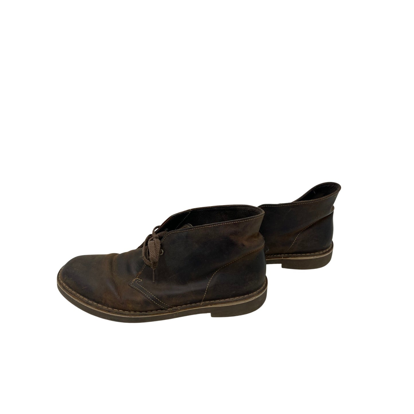 Clarks Bushacre 2 Beeswax brown leather chukka boots. Mens 9.5