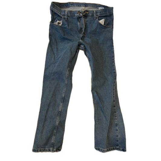 Wrangler Straight Leg Blue Jeans Mens 34x30