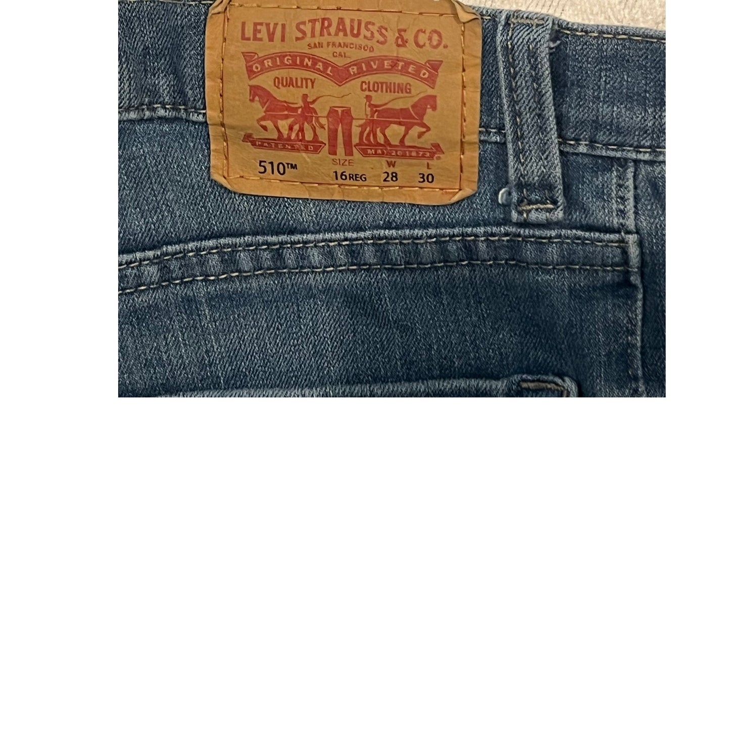 Levi's 510 Skinny Blue Jeans Womans  16 Reg 28x30