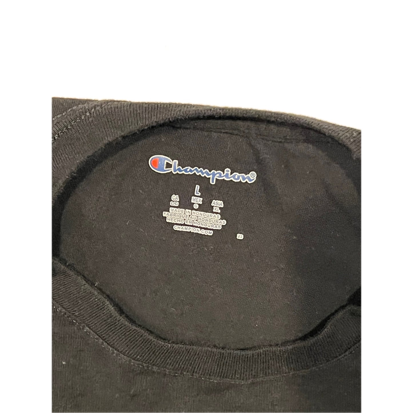 Champion Black Raised Logo T-Shirt Mens L