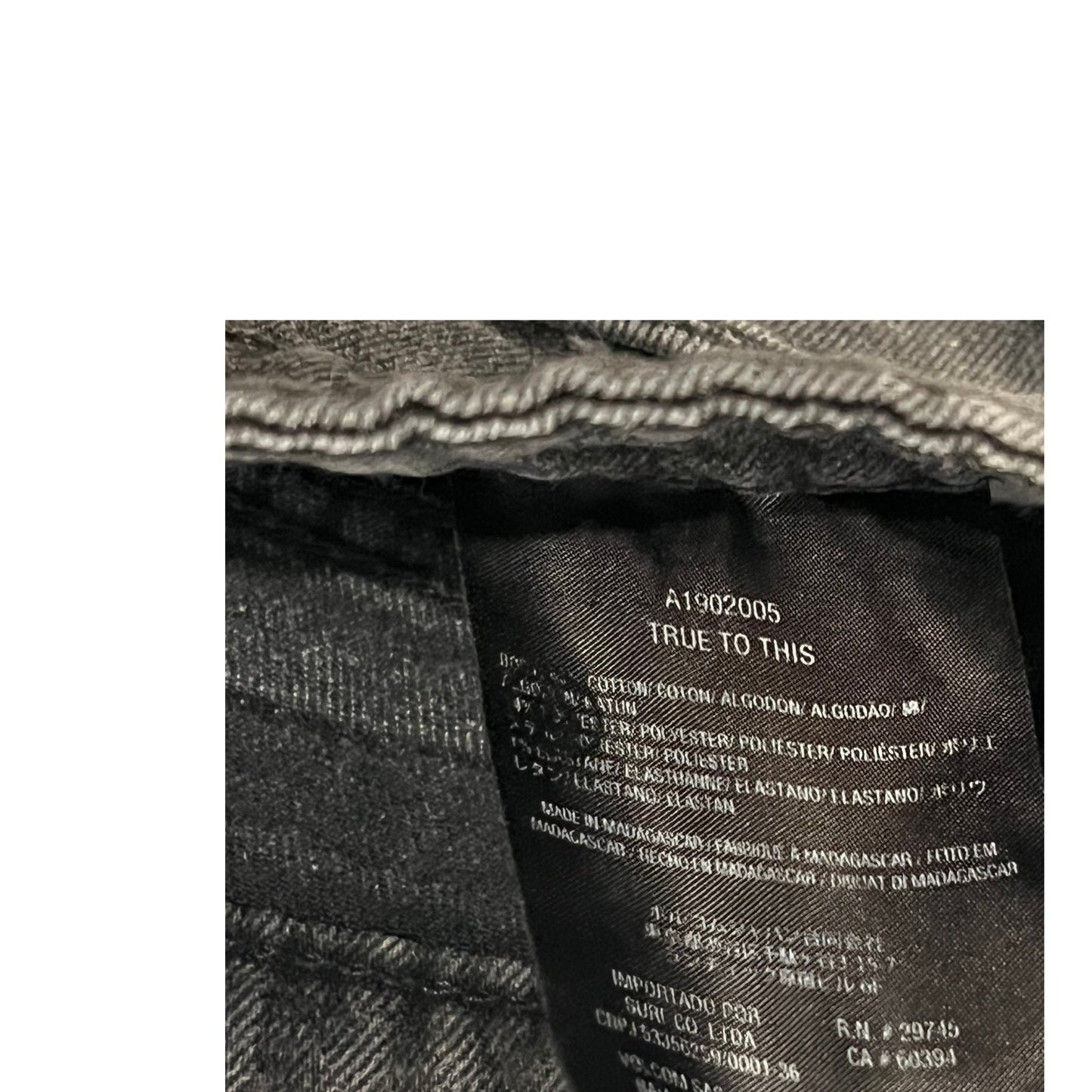 Vorta Slim Straight Black Jeans 36x30