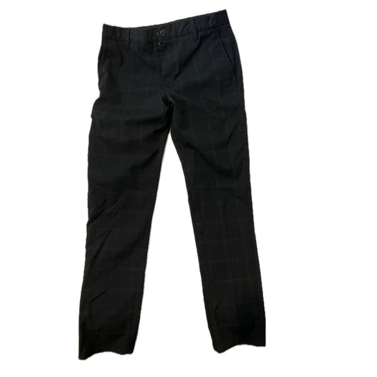 Zaraa Pantalones Casuales Negros con Estampado Unisex Pequeño 28x26