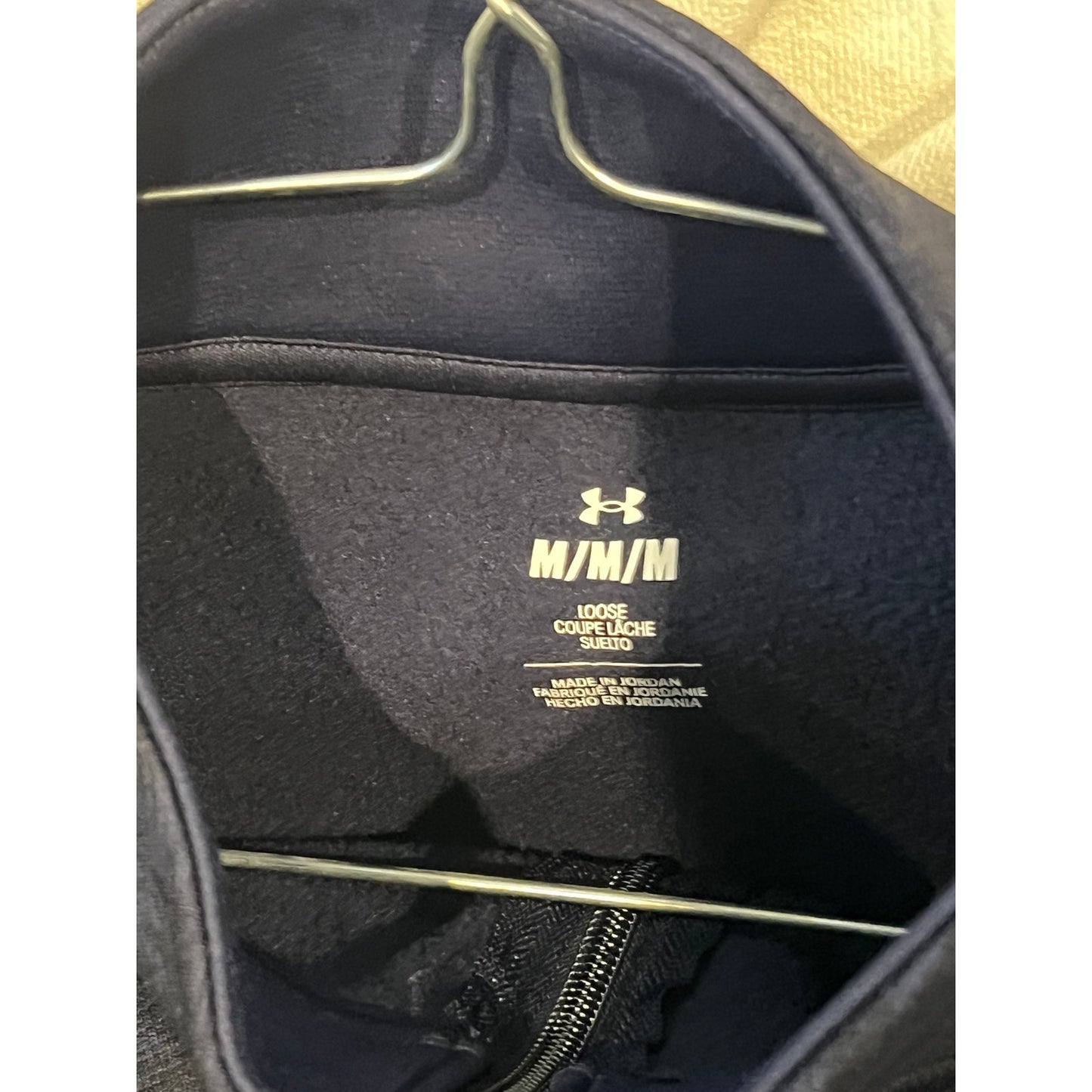 Sous-vêtement Under Armour noir à fermeture éclair pour homme, taille M